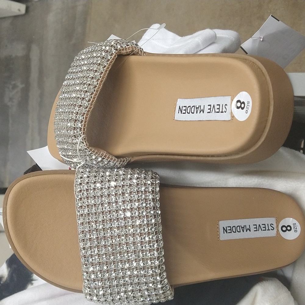Steve Madden bling slides